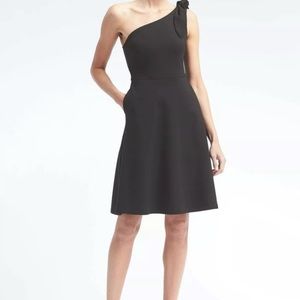 Banana Republic One Shoulder Fit and Flare Dress